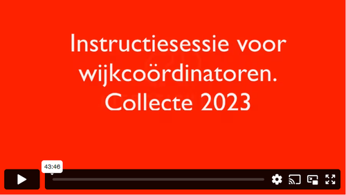 Instructiesessie wijkcoördinator