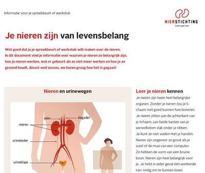 Je nieren zijn van levensbelang